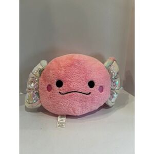16" Axolotl Pillow Plush Toy Pink Sea Creature Sequins Sparkle Kawaii Cute